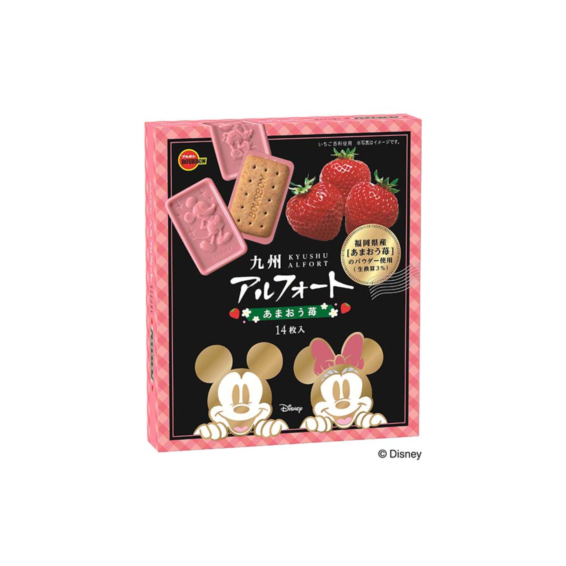 Disney Alfort Amaou Strawberry Chocolate Biscuits – DAGASHI NANA
